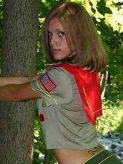 Karen dressed as a girl scout